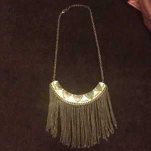 Gold Fringe Necklace